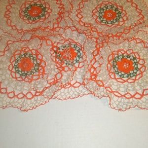 Handmade woven with hook,Set of five, Beatiful